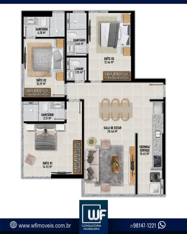Vista detalhada 2 de APARTAMENTO em CANDEIAS, VITÓRIA DA CONQUISTA